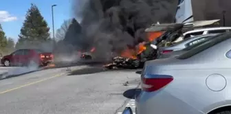 A small plane with an open door crashed into a parking lot in Pennsylvania.