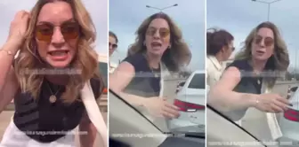 In the traffic dispute, insults were flying! No one could calm the young woman down.