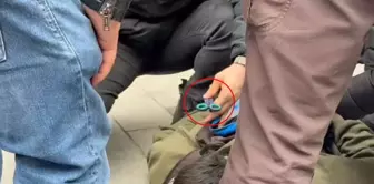 The protester's response, after pulling scissors out of their bag, even surprised the police: 
