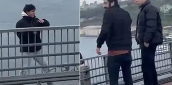 الجسر حاول الشاب الانتحار، لكن رجل المقابلة أقنعه.