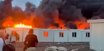 A fire broke out in worker containers in Siverek.