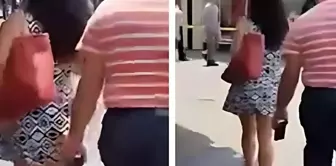 A man was investigated for capturing images under a woman's skirt.