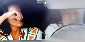 Eda Taşpınar's tough moments in traffic! She tried to hide with her hands.