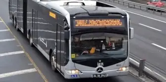 A fire broke out on the metrobus in Okmeydanı, Istanbul.