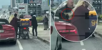 تجارب تثير الدهشة في حركة المرور! وجه سلاحه إلى سائق التوصيل الذي كان يتجادل معه.