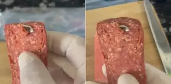 The shock from the sausage bought at the market was surprising.