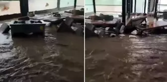 Flood disaster in Trabzon! The kebab shop was flooded.