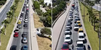 Increased influx of holidaymakers to Kuşadası! Over 60,000 vehicles have entered in the last 24 hours.