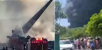 The first images from the location in India where the passenger plane crashed.