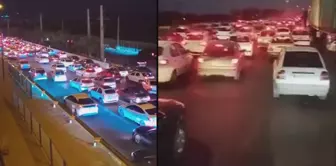 Escape from Tehran! Miles of traffic jams formed.