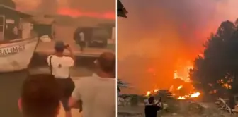 Çeşme is experiencing a disaster! People fleeing from the fire are being evacuated by boats.