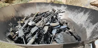 The final state of the weapons burned by the PKK! Here are all the details from the ceremony, captured in pictures.