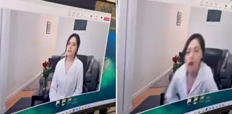 The young girl, who forgot she was in a job interview, caused a commotion when she stood up.