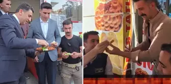 Governor Aygöl turned the raw meatball into a dessert.