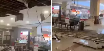 The suspended ceiling collapsed in the shopping mall in Beylikdüzü! One person was injured.
