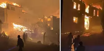 The forest fire in Sakarya spread to the evacuated neighborhood: Houses turned into fireballs.