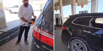 A Turkish citizen in Libya! He filled up his vehicle's tank and couldn't believe the amount he paid.
