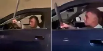 He threatened with a switchblade in traffic.