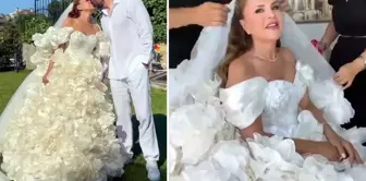 نجمة الفلك نوراي ساياري تحتفل بأكثر أيامها سعادة! فستان زفافها ترك بصمة في الحفل.