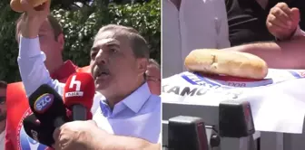 Civil servants took to the streets! They left bread in front of the Ministry of Labor.