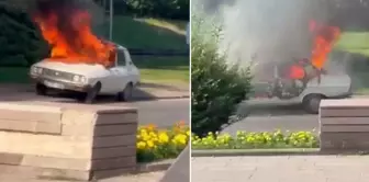 The prosecutor's office has launched an investigation regarding the burning of a white Toros in front of the Turkish Grand National Assembly (TBMM).