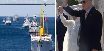 The guardians of the Blue Homeland greeted Istanbul and President Erdoğan.