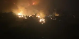 The fire that started in Denizli and spread to Aydın has flared up again! Houses have started to burn.