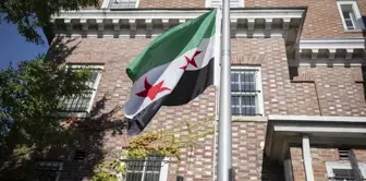 After 11 years, a first: The Syrian flag was raised in Washington.