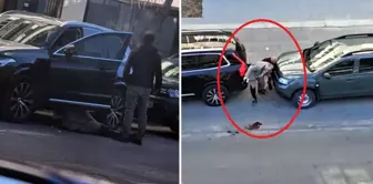 The moments when the businessman was shot in the middle of the street were captured on camera.