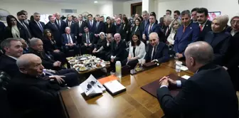 A surprise meeting from President Erdoğan in the Parliament! Here is that historic photo.