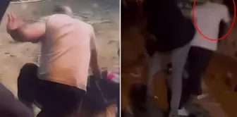 The person who assaulted the woman was beaten by bystanders.