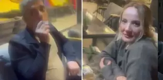 The image from Turkey: She caught her husband sitting in a café with another woman.