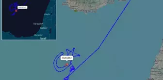 A Turkish UAV drew a star and crescent in the Mediterranean after the ceasefire in Gaza.