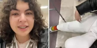 The university student, in tears, recounted how she was not allowed on the plane due to her operated leg.