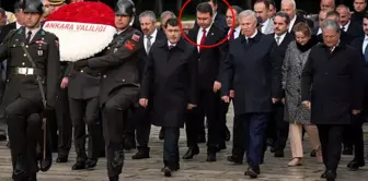 The striking image from the ceremony at Anıtkabir: The chief prosecutor, who is slow and requesting permission for an investigation, standing side by side.
