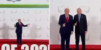 The Gaza summit is starting in Egypt! Erdoğan is standing next to Trump in a family photo.