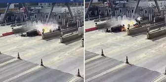 A horrific accident at the North Marmara Highway toll booth: Died in a fire.