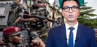 The President of Madagascar, Rajoelina, left the country due to protests.