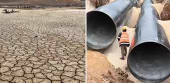 Pipes are being laid from the Çınarcık Dam to bring water to Bursa.