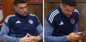 Surprise message to Burak Yılmaz's phone during the live broadcast! Look who it's from.
