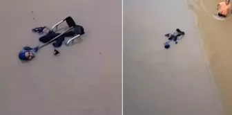 Flood in Hatay! A disabled woman was swept away by the water in her wheelchair.