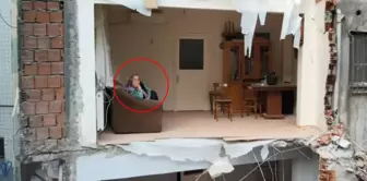 A 4-story building collapsed; the adjacent apartment was left without walls.