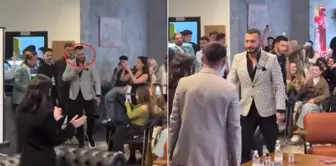 Surprising image! Marriage competition contestant Erol Yıldırım at a university talk.