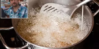 She killed her sleeping husband by pouring hot oil on him.