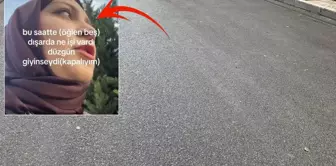 The young girl wearing a headscarf recounted the moments she was harassed: 