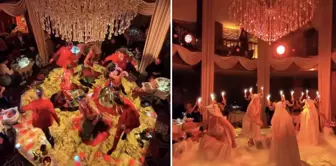 Images that would make Mimar Sinan's bones ache: A belly dancer on the fountain stone, food in a bath basin.