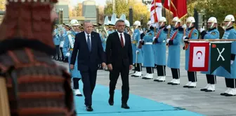 President Erdoğan welcomed the President of the Turkish Republic of Northern Cyprus, Tufan Erhürman, with an official ceremony.
