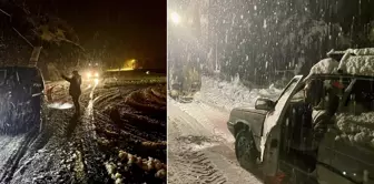 The first snow of the season fell at 3 o'clock! The roads are closed.