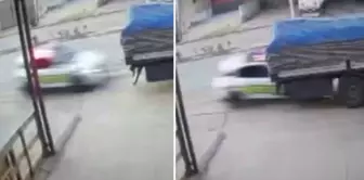 The accident in which the police officer was martyred in Manisa was captured on camera.