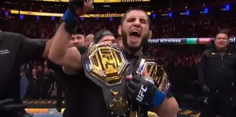 It made history! Islam Makhachev's double championship.